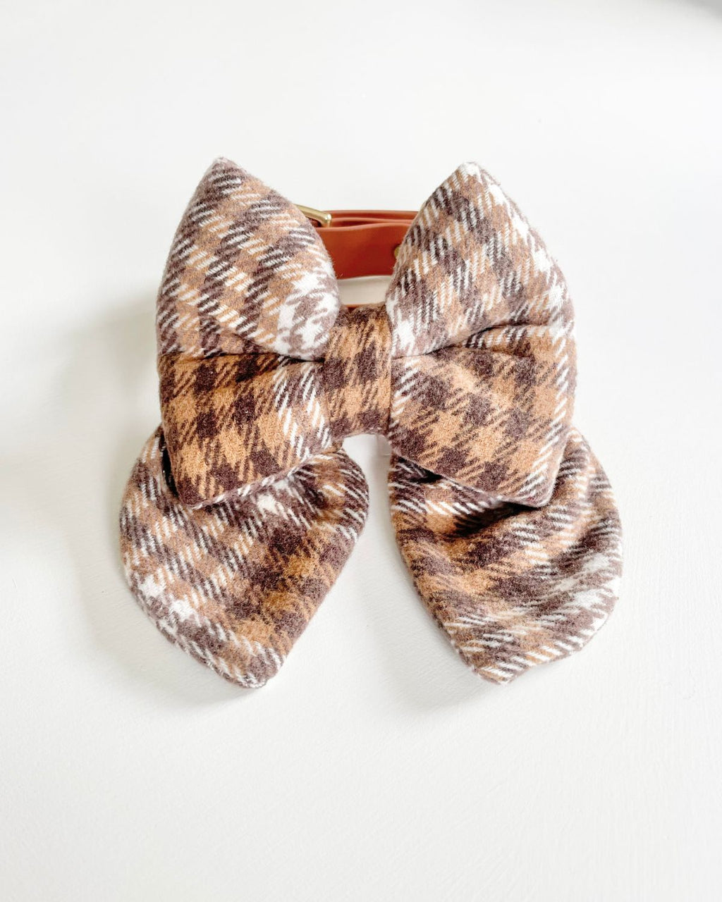 Brown Plaid Sailor Bow image 0