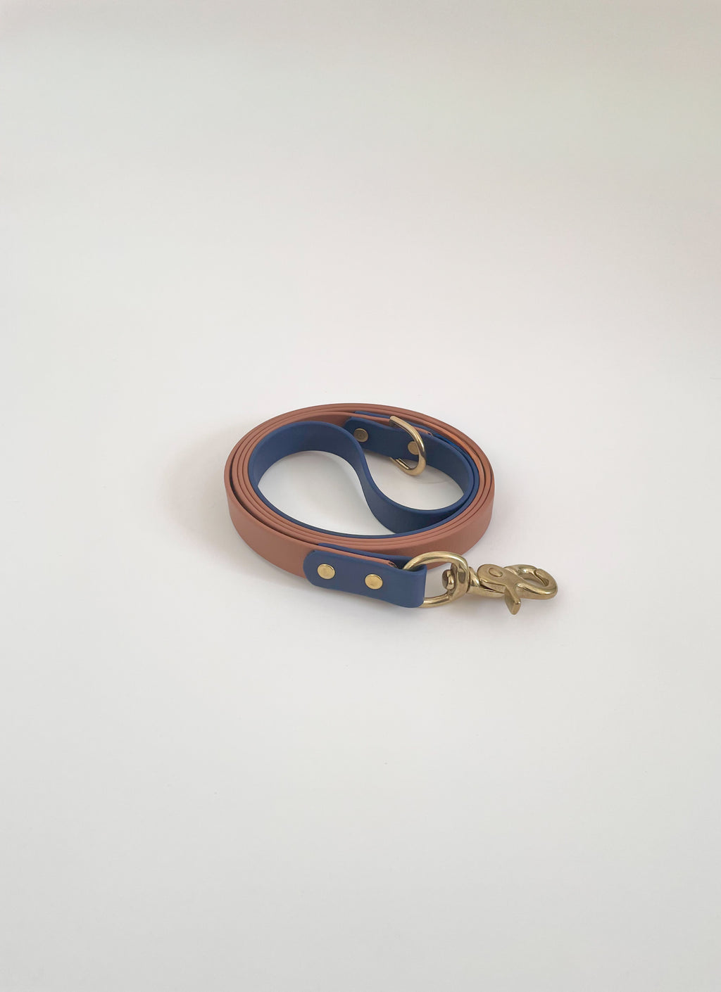 Two Tone Classic Leash - Camel/Navy