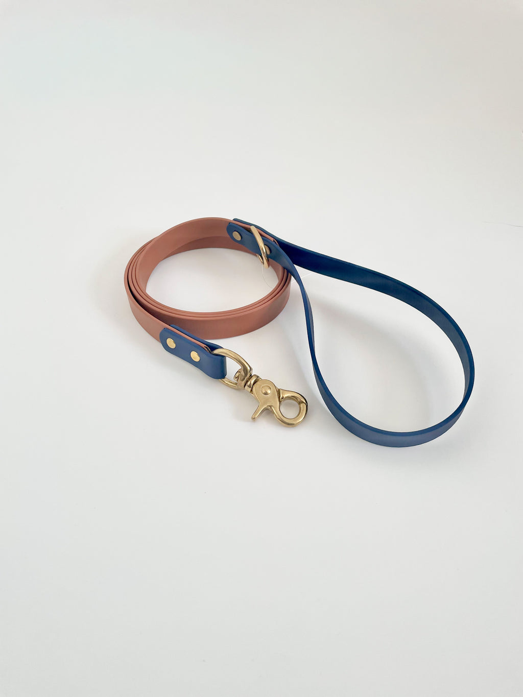Two Tone Classic Leash - Camel/Navy
