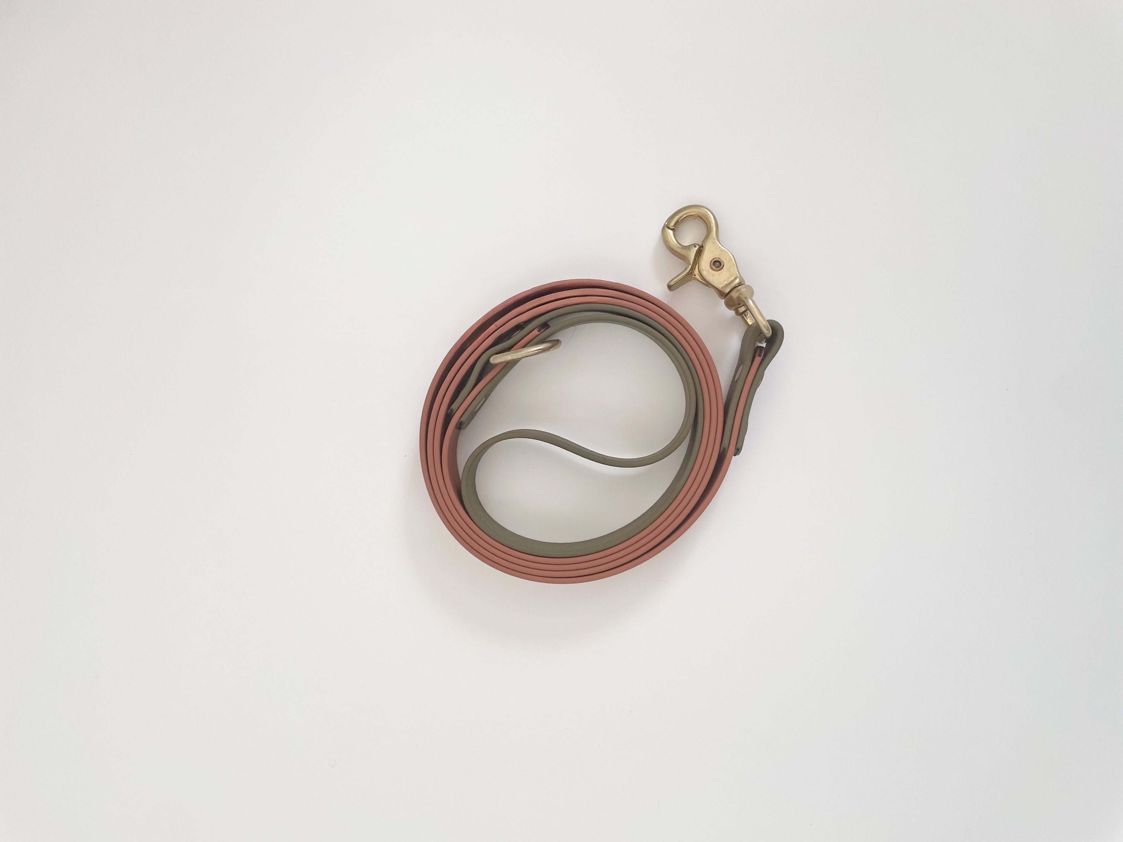 Two Tone Classic Leash - Camel/Olive