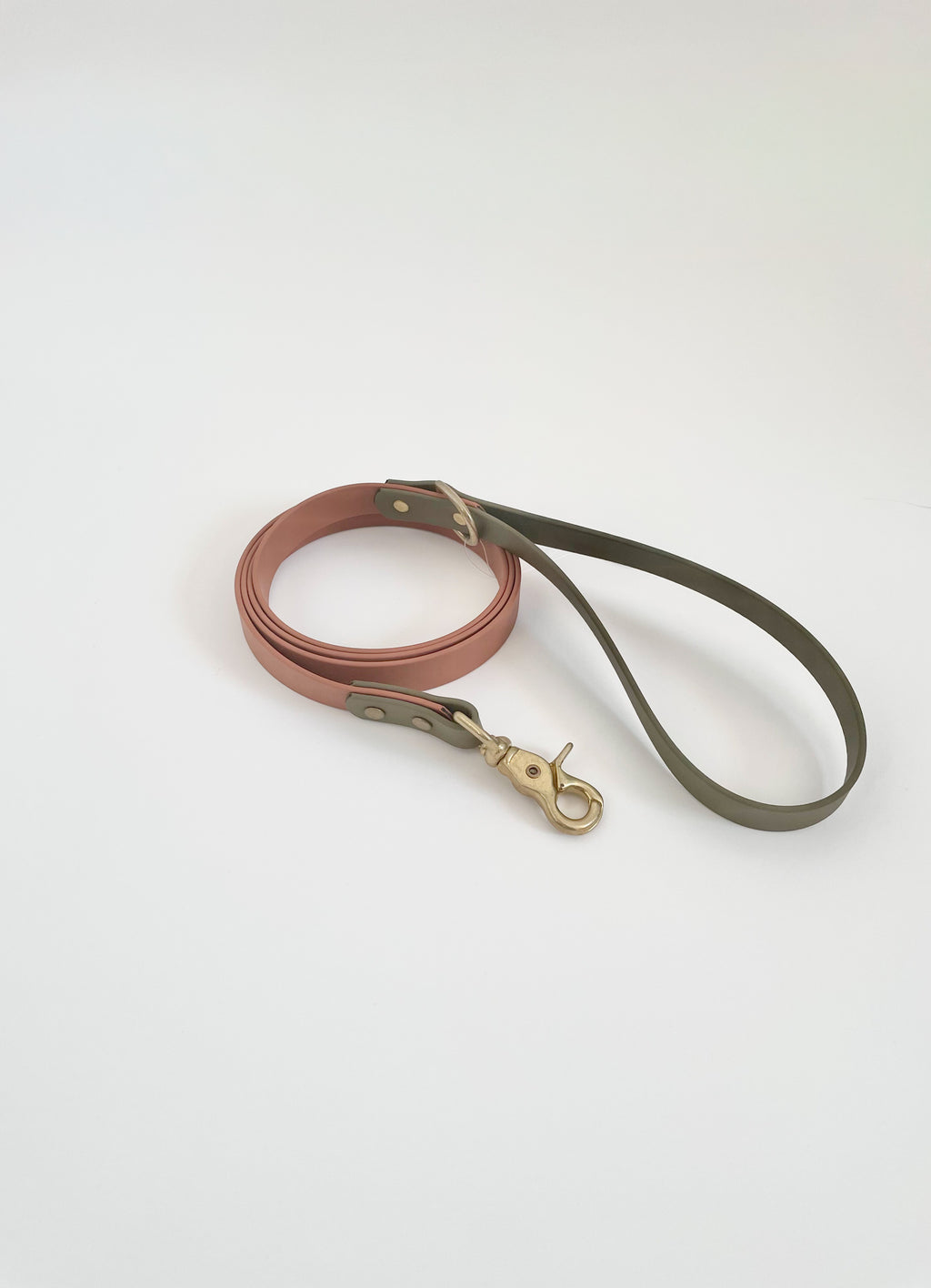Two Tone Classic Leash - Camel/Olive