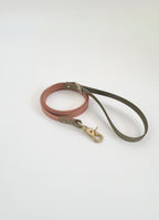 Two Tone Classic Leash - Camel/Olive