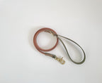 Two Tone Classic Leash - Camel/Olive